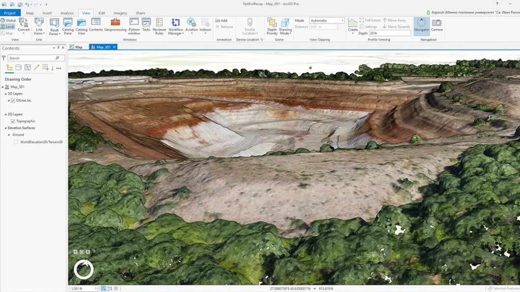 3D models of mining pits